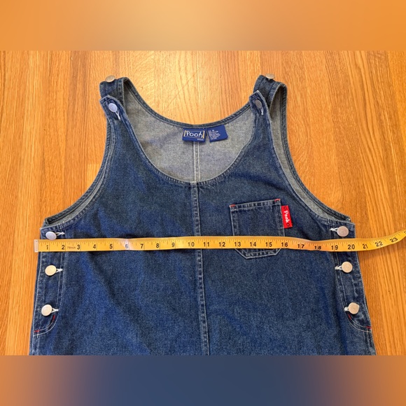 Late 90s / early Y2K Disney Pooh denim Jumper Sz M - Picture 8 of 9